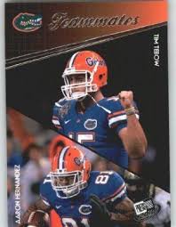 Tim Tebow Aaron Hernandez Florida Gators Teammates Rookie Year Card 2010 Press Pass Nfl Draft Football Card Shipped In Tim Tebow Football Cards Football
