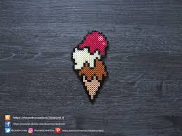 Cornet Trois Boules Perles Hama Ice Cream Perler Beads Perles Hama Art Hama Perles A Tisser