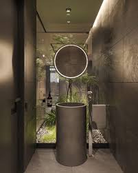 Atmospheric Apartment With Indoor Green Spaces And Natural Materials Minimalism Interior Minimal Interior Design Bathroom Interior
