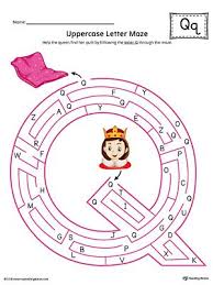 uppercase letter q maze worksheet color maze worksheet preschool activities printable alphabet activities preschool
