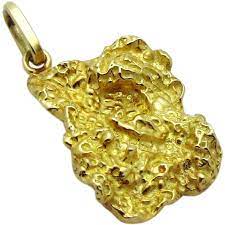 Vintage 18k 750 Yellow Gold Nugget 3d Pendant Charm 6 8 Grams From Charmalier On Ruby Lane Gold Nugget Vintage Gold Yellow Gold