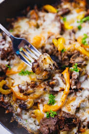 The ultimate meal for the meat lover. Low Carb Philly Cheesesteak Skillet Cooking Lsl