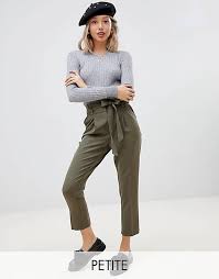 Check spelling or type a new query. New Look Petite Pantalon Avec Lien A La Taille Kaki Asos