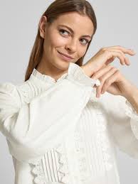 LOLLYS LAUNDRY Hemdbluse mit Knopfleiste Modell 'Ariel' (weiss) online  kaufen