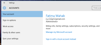 If i switch my gamertag to another email, will my payment information be transferred as well? Wechseln Von Einem Microsoft Konto Zu Einem Lokalen Konto In Windows 10