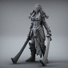 Download Free And Paid 3d Printable Stl Files Female Orc Illustration Character Design 3d Printer Designs