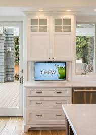 Maybe With A Sliding Front To Protect Hide Tv When Not In Use Kitchen Remodel Small New Kitchen Cabinets Kitchen Design