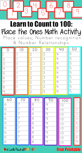 Learn To Count To 100 Place The Ones Free Printable Math Activity Math Activities Counting To 100 Learn To Count