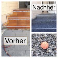 Bei verklebten belägen auf beton, stein oder holz oder gebrochenen steinplatten oder fliesen. Steinteppich Treppe Treppenrenovierung Regionale Steinteppich Anbieter