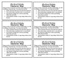 The Great Gatsby Character Map Worksheets Teaching