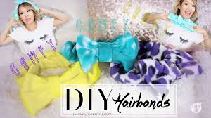 Diy Super Cute Bow Hairband For Bedtime Makeup Anneorshine Korean Beauty Hair Bands Diy Cute Korean