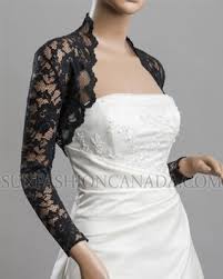 A Black Bolero Again And Again Combined Choosmeinstyle In 2020 Shrug For Dresses Black Lace Wedding Lace Bolero