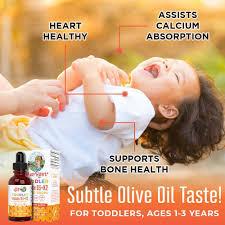 Vegan d3 + k2full spectrum drops for best absorption | 5 drops contain: Vitamin D3 K2 Drops For Toddlers Maryruth Organics