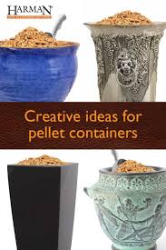 There Are Many Options For Pellet Storage The Key Is Choosing Containers That Either Have A Large Ope Pellet Stove Harman Pellet Stove Farm House Living Room