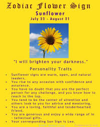 Zodiac Flower Sign Sunflower Astrology Leo Leo Horoscope Zodiac