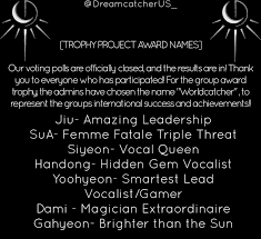 Trophy Project Award Names Dreamcatcher