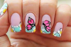 Uñas decoradas flores y mariposas. Pin En Fraces Lindas