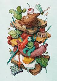 Vibrant Watercolor Paintings Filled With Peculiar Characters And Mysterious Monochrome Worlds Watercolor Paintings Watercolor Art Diy Painting Illustration