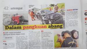 Justeru, jumlah kematian dan kecederaan akibat Kemalangan Jalan Raya Photos Facebook