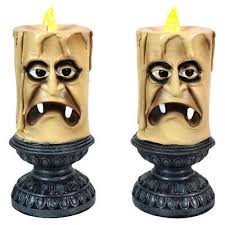 Resin Light Up Spooky Candles Set/2