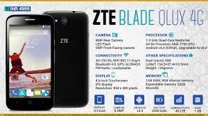 Quick Facts - ZTE Blade Qlux 4G