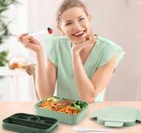 Sinnsally Porta Pranzo con 8 Scomparti 2000ml Schiscetta Pranzo,Bento Lunch  Box Prova di Perdite per Adulti Porta Cibo,Portavivande senza BPA con ...