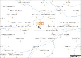 Moux map from openstreetmap project. Moux France Map Nona Net