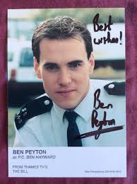 Managed to get hold of a signed Ben Peyton Photo Cast Card who played P.C. Ben  Hayward, added to the collection. ‪Now we have x143 Photo Cast Cards Signed  in our The‬