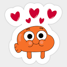 Watch darwin and newts full episodes online free watchcartoonsonline. Darwin With Hearts Cartoon Network The Amazing World Of Gumball Sticker Teepublic Cikartma Serigrafi Doodle Desenleri