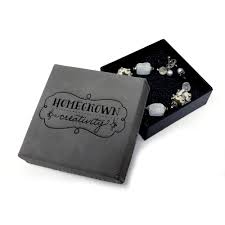 Two methods of earring card design. Custom Earring Cards Necklace Display Packaging Cards Die Cut Products Homegrown Creativity