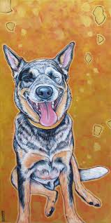 Black And White Blue Heeler Clipart River The Australian Cattle Dog Blue Heeler Pet Portraits By Bethany Custom Pet Portraits Pet Portrait Painting Animal Paintings