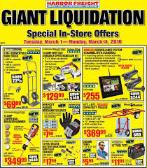 March 1st 14th Is The Harborfreight Giant Liquidation Sale Check Out Our Special In Store Offers Today Tools New Trucks Hand Trucks