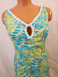 Lilly Pulitzer Blue Alligator Sundress 29 99 At Johnny Bombshell Lillypulitzer Noveltyprint Blue Green Dress Printed Summer Dresses Green Dress