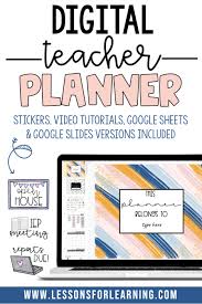 Digital Teacher Planner In 2020 Teacher Planner Teacher Planner Printables Teacher Planner Free