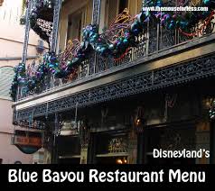 Jasmines on the bayou menu. Blue Bayou Menu In New Orleans Square In Disneyland