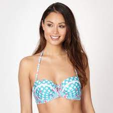Blue Daisy Spotted Underwired Bikini Top Debenhams Swimsuit Swimwear Bikini Print Summer Fblogger Bikini Tops Bikinis Underwired Bikini