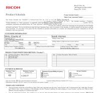 Product Schedule