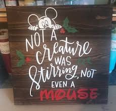 Not A Creature Was Stirring Not Even A Mouse Disney Svg Disneys Mickey Mouse In The Night Before Christmas Not A Creature Was Stirring Hand Made For Your Disney Or Holiday Decor Christmas Diy Mickey Christmas Disney Christmas Decorations