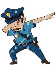 Dabbing Police Officer With Moustache Cartoon Vector Clipart Friendlystock Cartoon Cartoons Vector Police