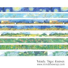 Van Gogh Poppies Washi Tape 15mm X 7m Art School Planners Etsy Washi Tape Planner Washi Tape Art School Planner
