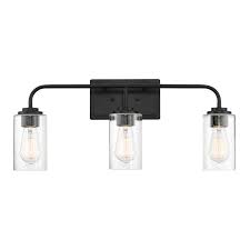 Designers Fountain Logan 3 Light Matte Black Bath Bar Vanity Light 96403 Mb The Home Depot Vanity Light Bar Designers Fountain Vanity Lighting