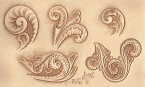 A complete primer on the basics of floral carving in both sheridan and traditional southwest, or porter, style. Drawing Western Floral Patterns Pt 2 Scrolls Elktracks Studio Leather Tooling Leather Craft Patterns Leather Working Patterns