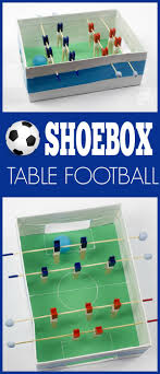 Shoebox Table Football Foosball Table Table Football Shoe Box Crafts For Boys