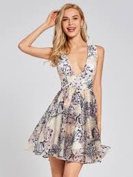 V Neck Printed A Line Cocktail Dress Cocktaildressesonline A Line Cocktail Dress Casual Dresses For Women Evening Gowns Uk