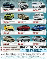 Untuk aku berjalan ke tempat tempat menarik yang lebih jauh dari city. Kereta Sewa Kota Kinabalu 2017 Dor Contohx