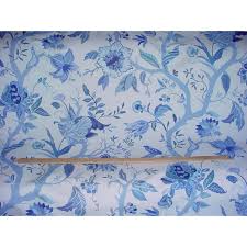 Priced at or below wholesale. Modern Lee Jofa 2013122 515 Sayre Blue Print Floral Drapery Upholstery Fabric 11 Yards Chairish