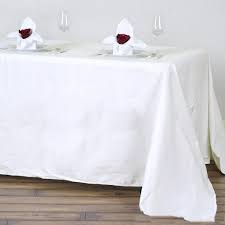 90x132 Ivory Rectangle Chambury Casa 100 Cotton Tablecloth Table Cloth White Table Cloth Cotton Tablecloths