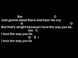 You meet, and neither one of you even know what hit 'em. Love The Way You Lie Eminem Ft Rihanna Lyrics And Chords Guitar Tutorial Youtube