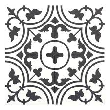 Maybe you would like to learn more about one of these? Floral Black White Matte 8x8 Encaustic Cement Tile Mto0541
