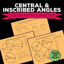 Students Explore The Relationships Between Arcs And Angles In These Guided Inquiry Notes An Angle Relationships Geometry Activities High School Circle Theorems